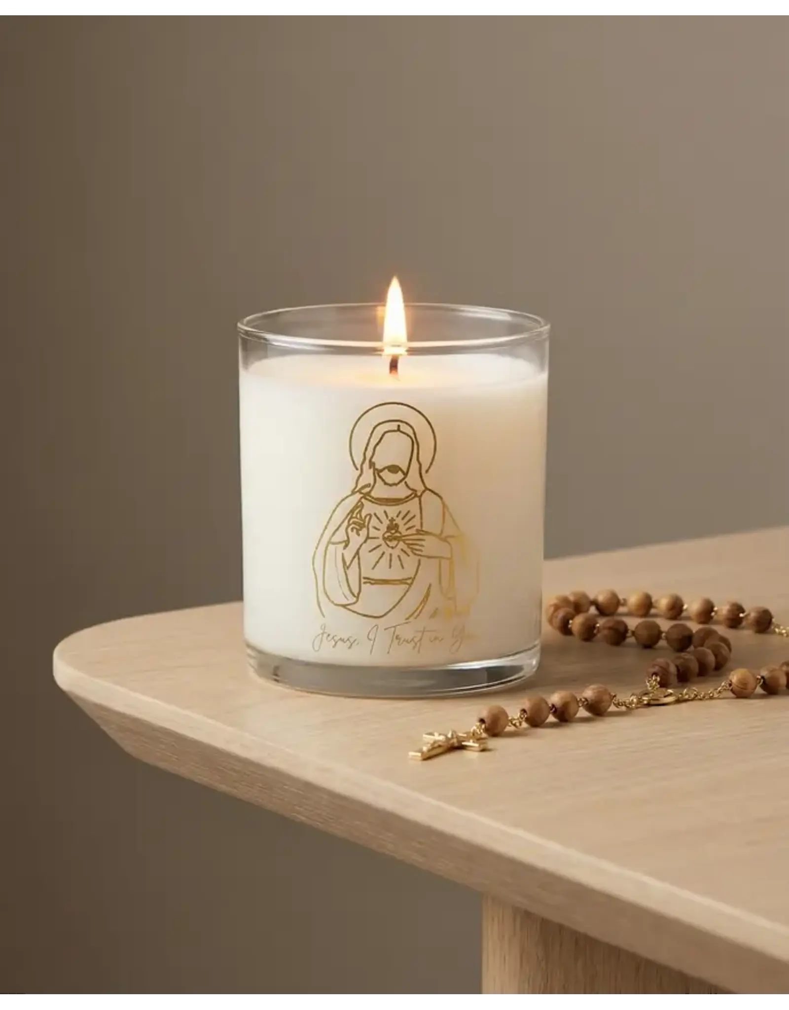 Pax Rosa Sacred Heart of Jesus Candle, 9oz