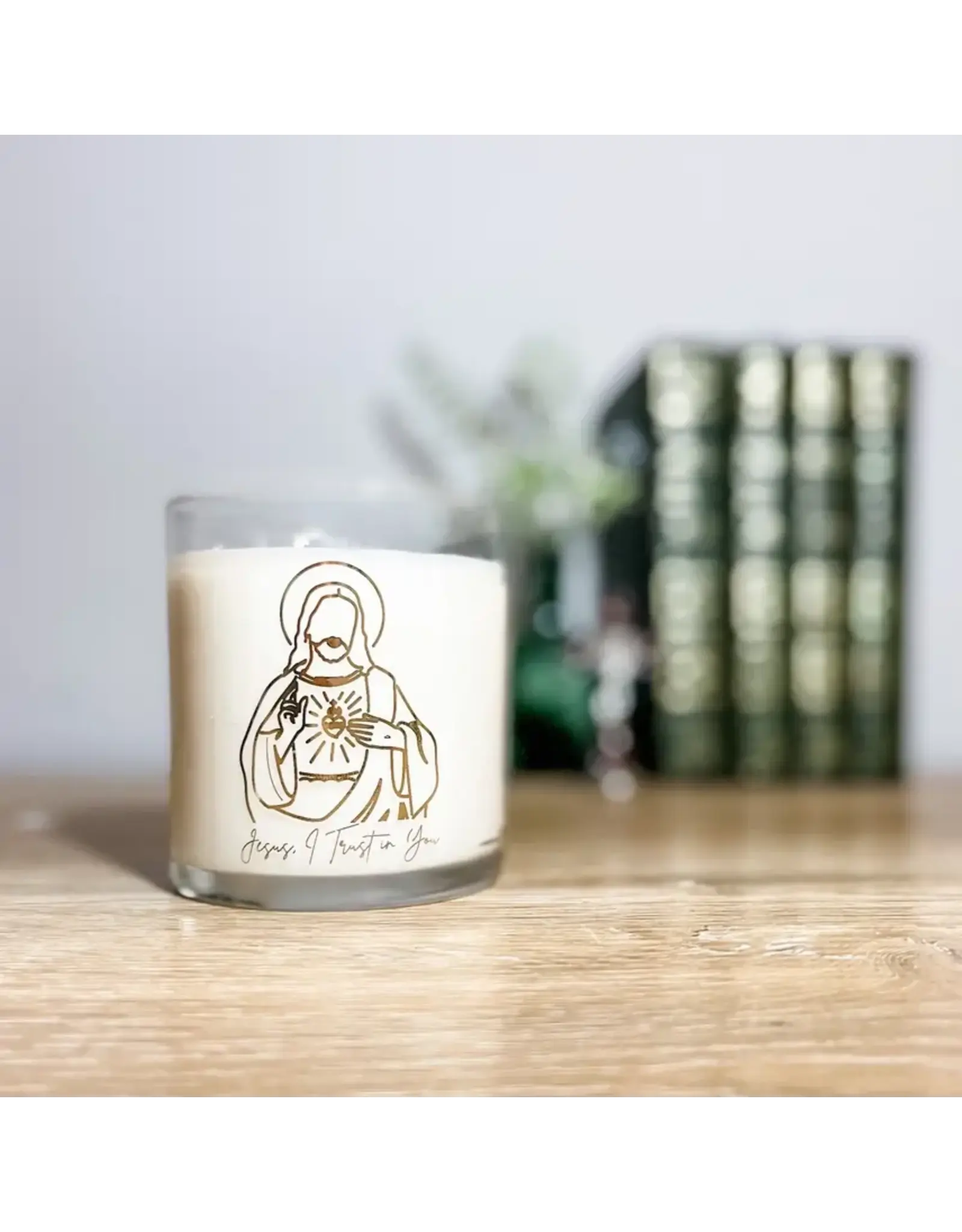 Pax Rosa Sacred Heart of Jesus Candle, 9oz