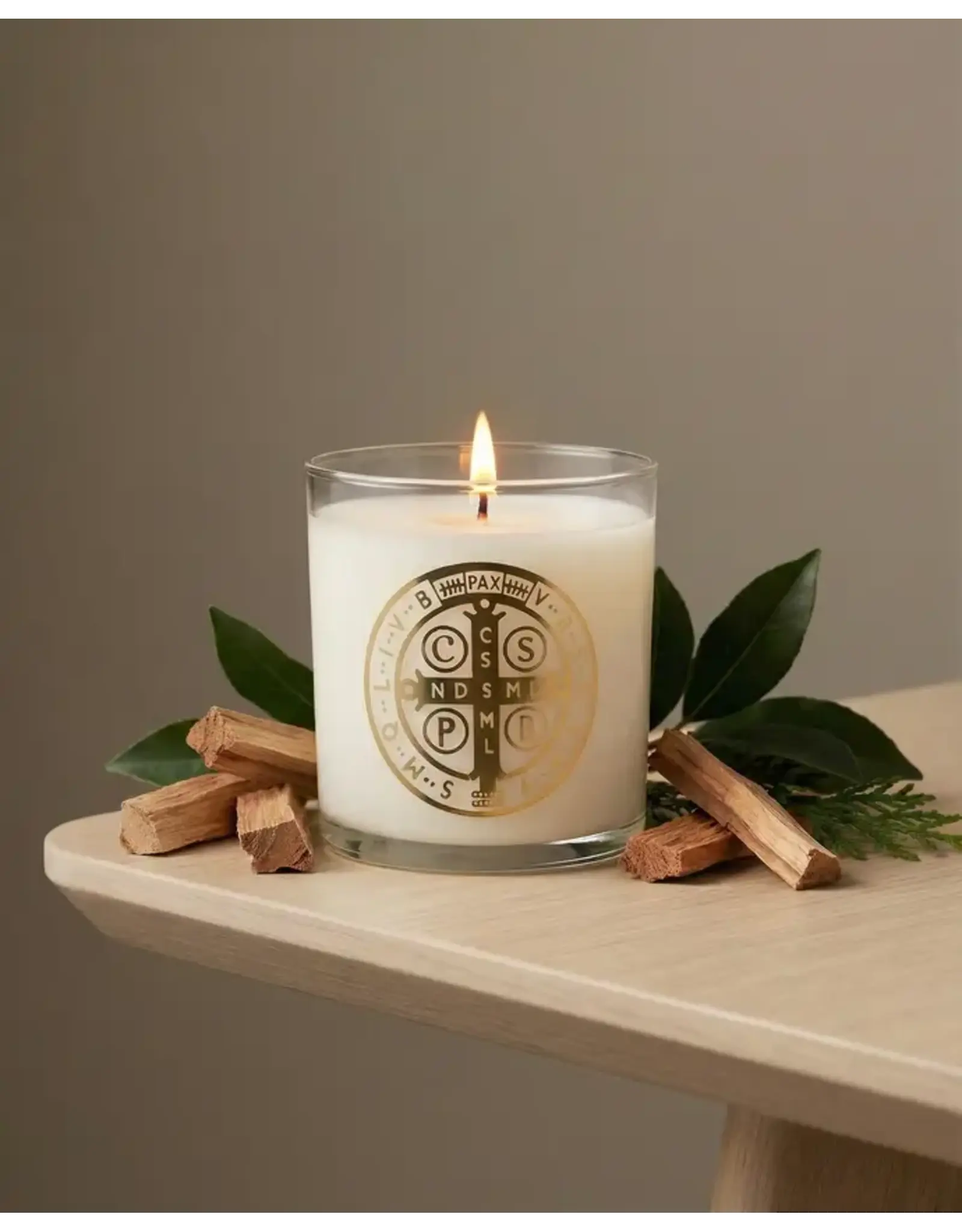 Pax Rosa St. Benedict Medal  Candle, 9oz