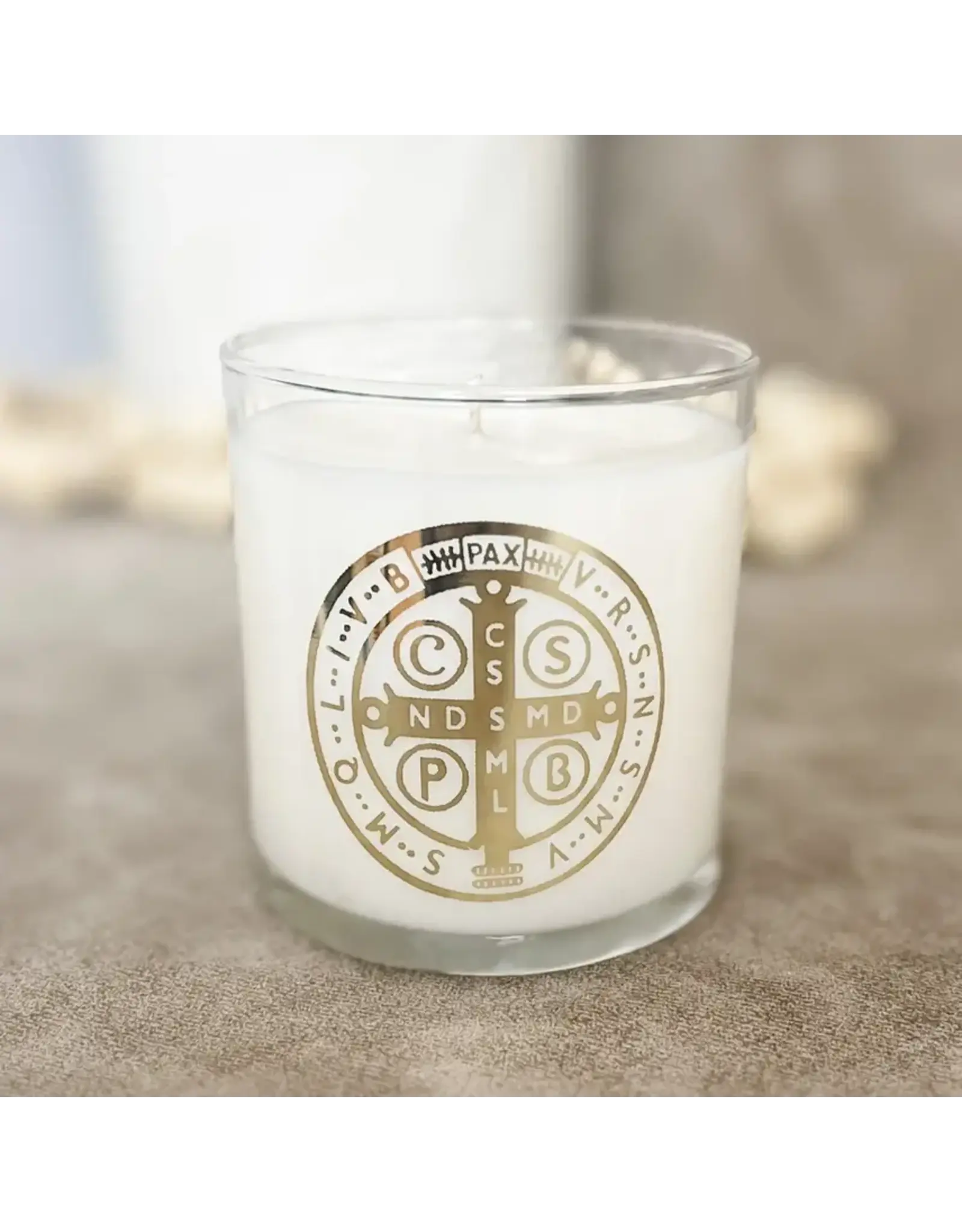 Pax Rosa St. Benedict Medal  Candle, 9oz