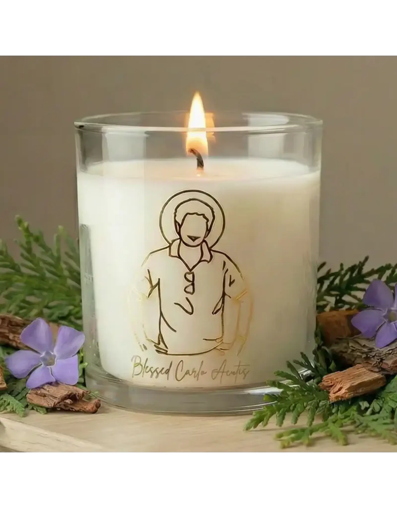 Pax Rosa St. Carlo Acutis Candle, 9oz