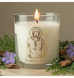 Pax Rosa St. Carlo Acutis Candle, 9oz