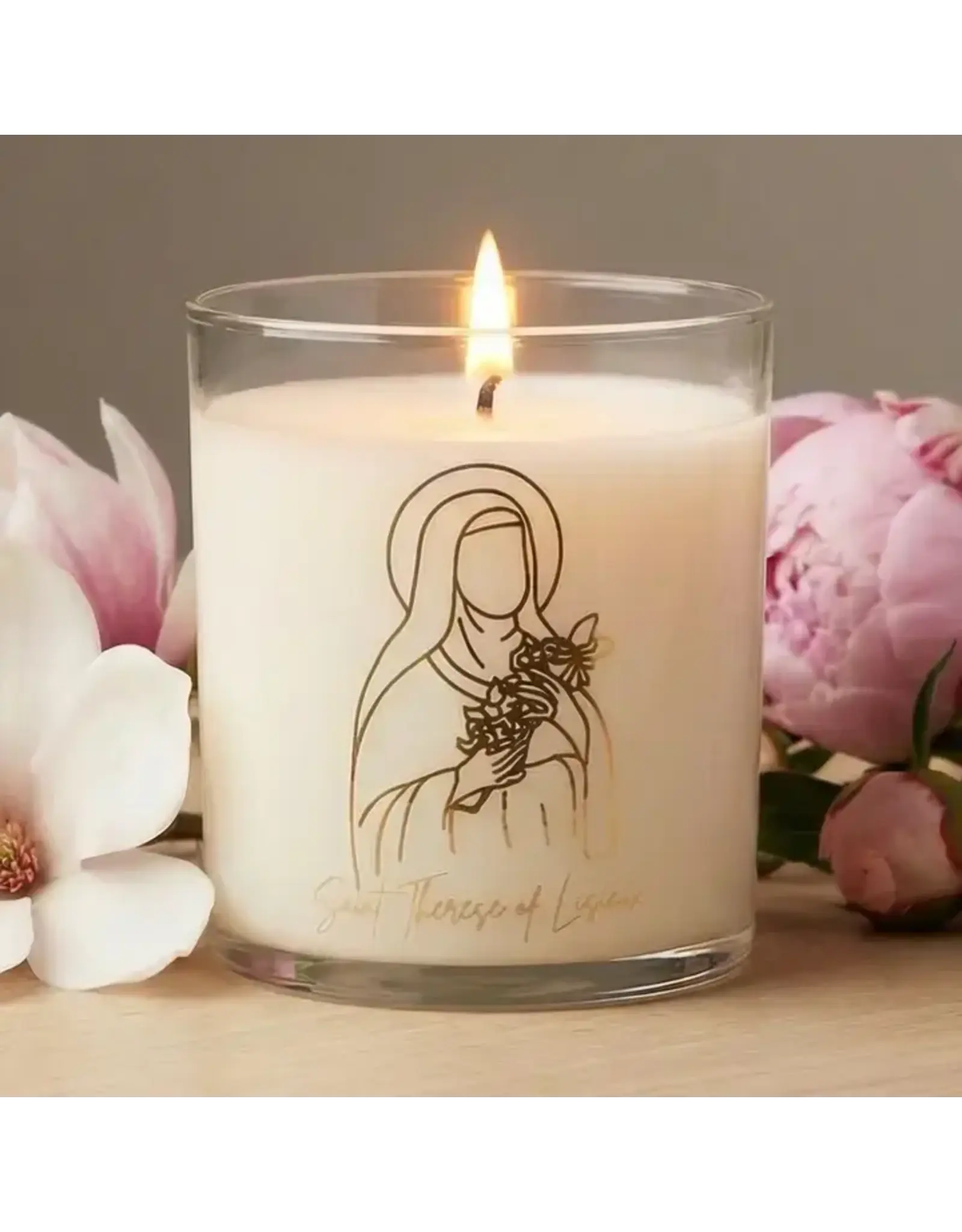 Pax Rosa Therese of Lisieux Candle, 9oz