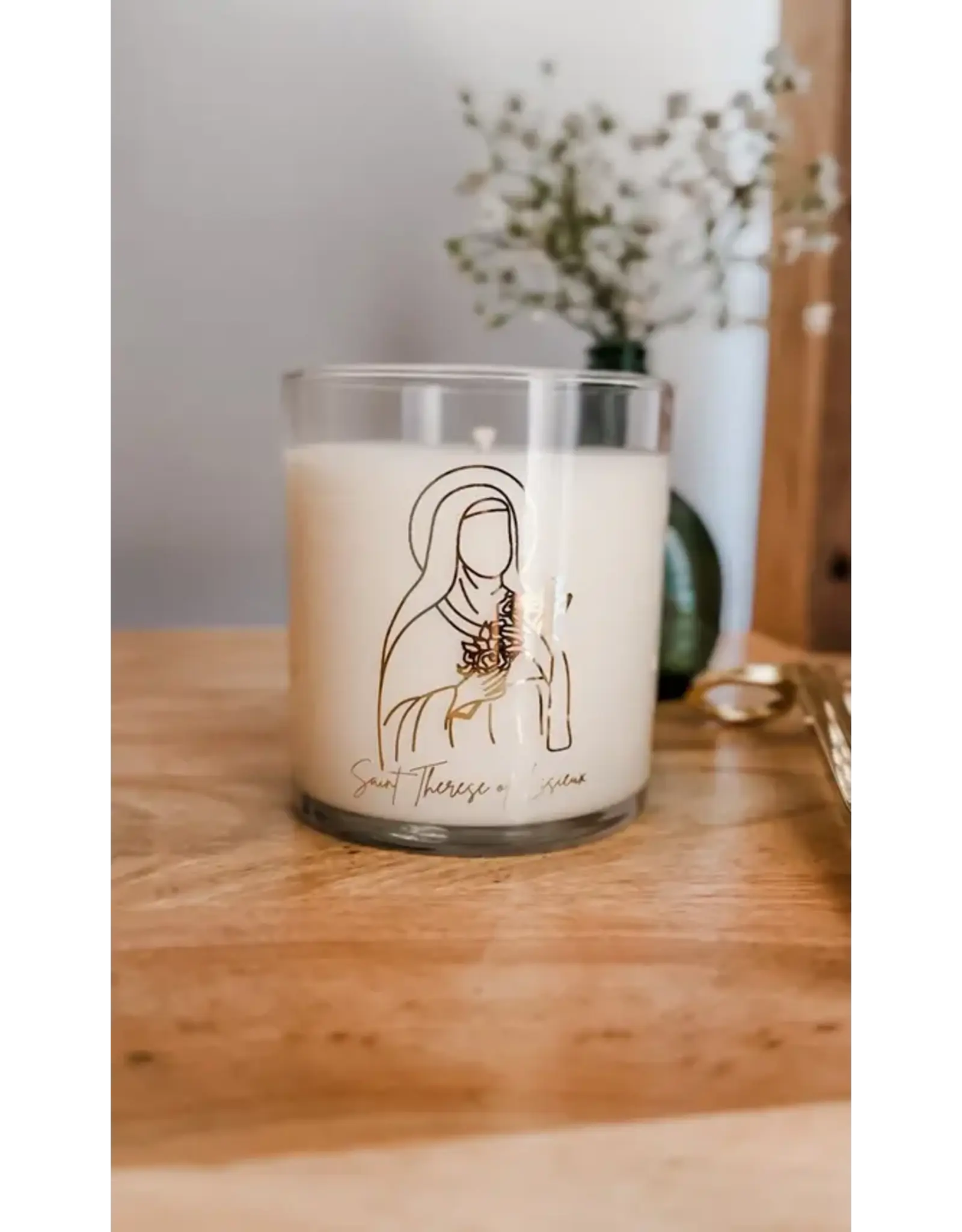 Pax Rosa Therese of Lisieux Candle, 9oz