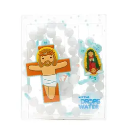 Little Drops of Water Our Lady of Guadalupe Rosary for Boys - Blue