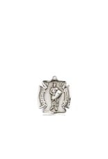 Bliss St. Florian Medal - Patron of Firefighters, Sterling Silver