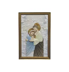 Goldscheider Holy Family Plaque - Color (6"x9")
