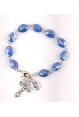 Religious Art Bracelet - Beaded w/Miraculous Medal & Crucifix,