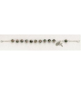 Religious Art Bracelet - Cloissone w/Miraculous Medal & Crucifix