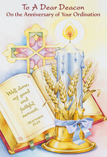 Greetings of Faith Card - Ordination Anniversary, Deacon