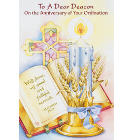 Greetings of Faith Card - Ordination Anniversary, Deacon