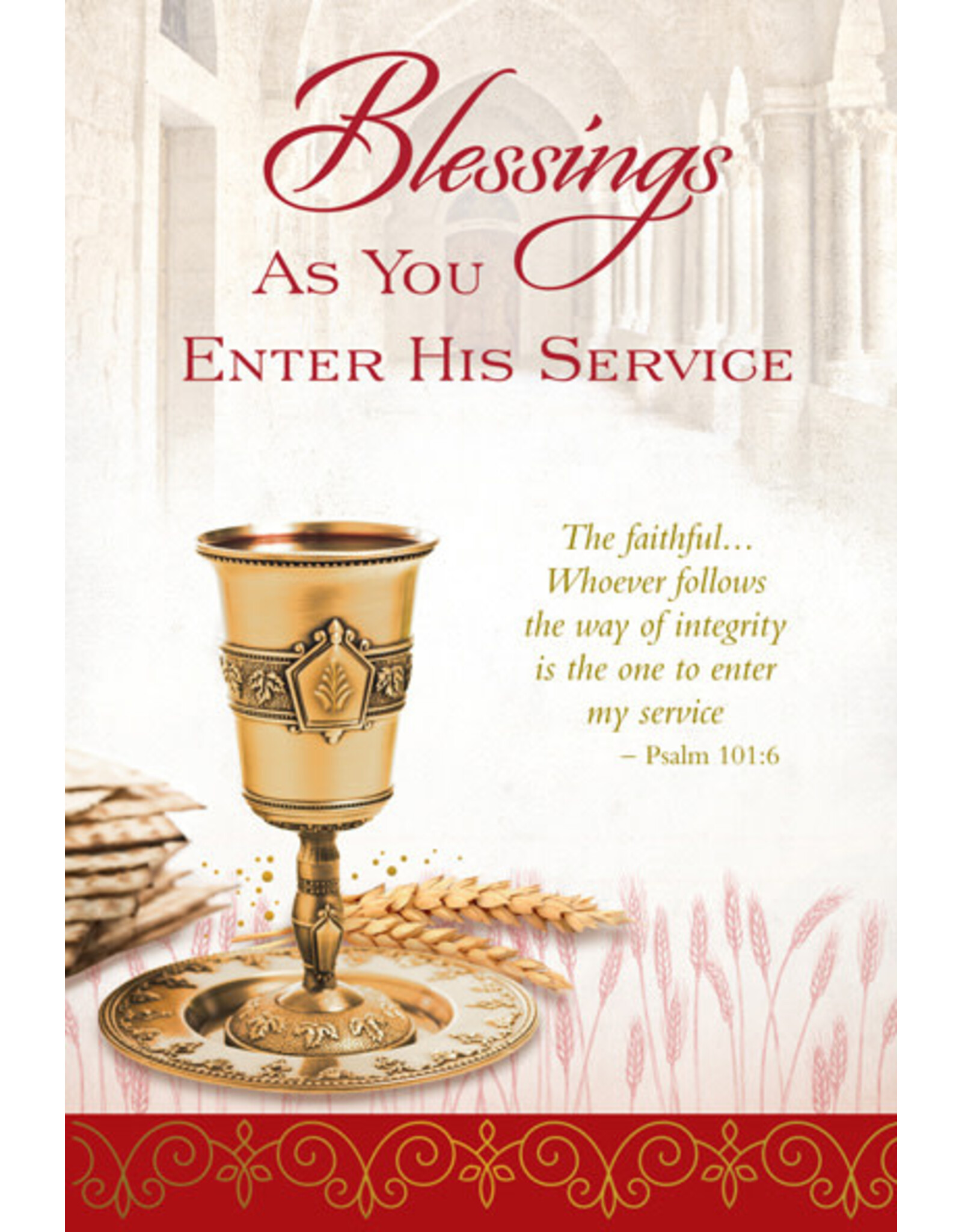 Greetings of Faith Card - As You Enter God's Service
