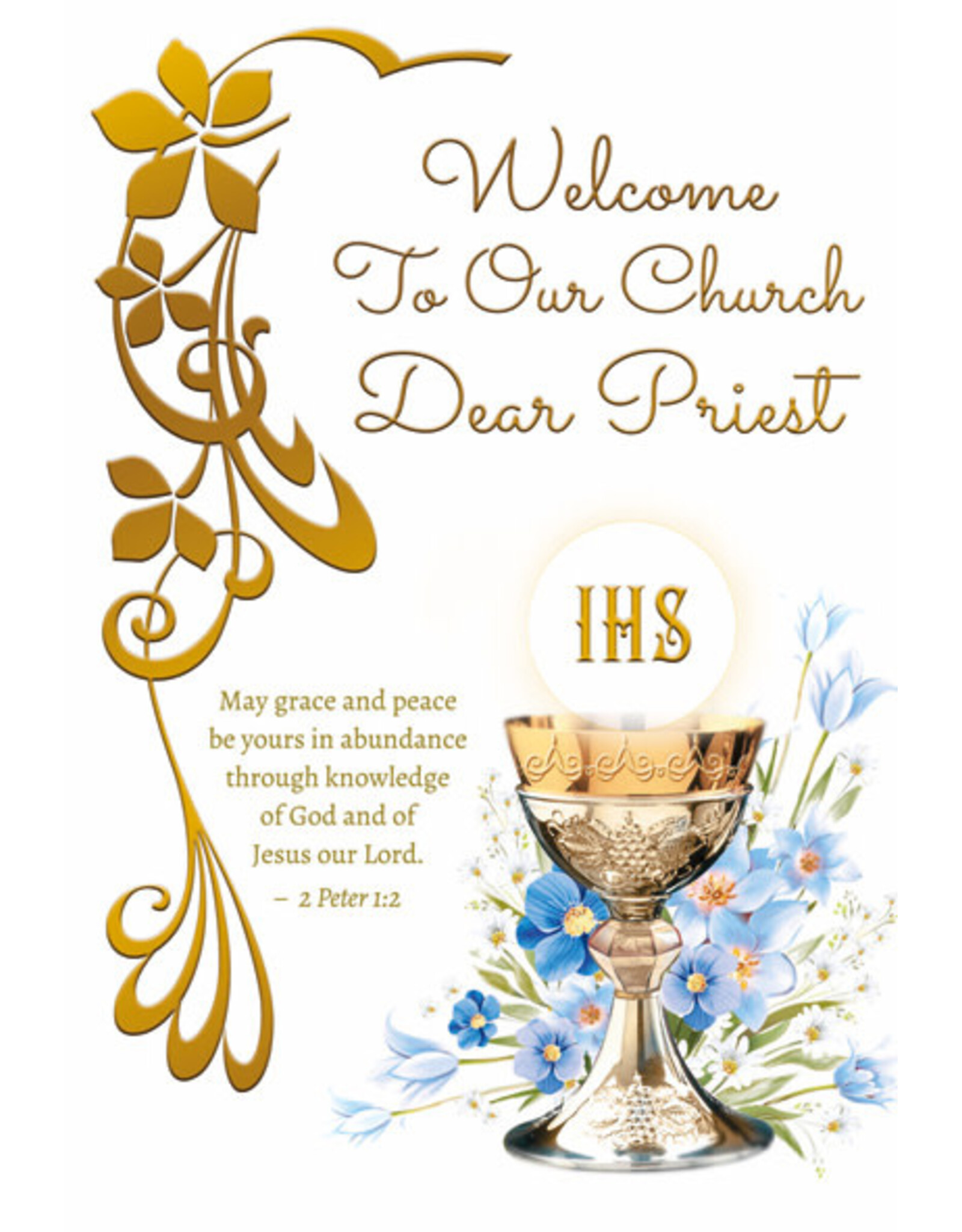 Greetings of Faith Card - Welcome to Our Parish, Dear Priest