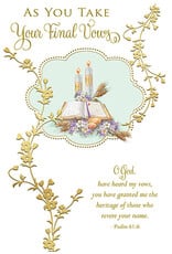 Greetings of Faith Card - As You Take Your Final Vows
