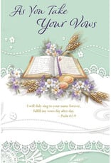 Greetings of Faith Card - As You Take Your Vows