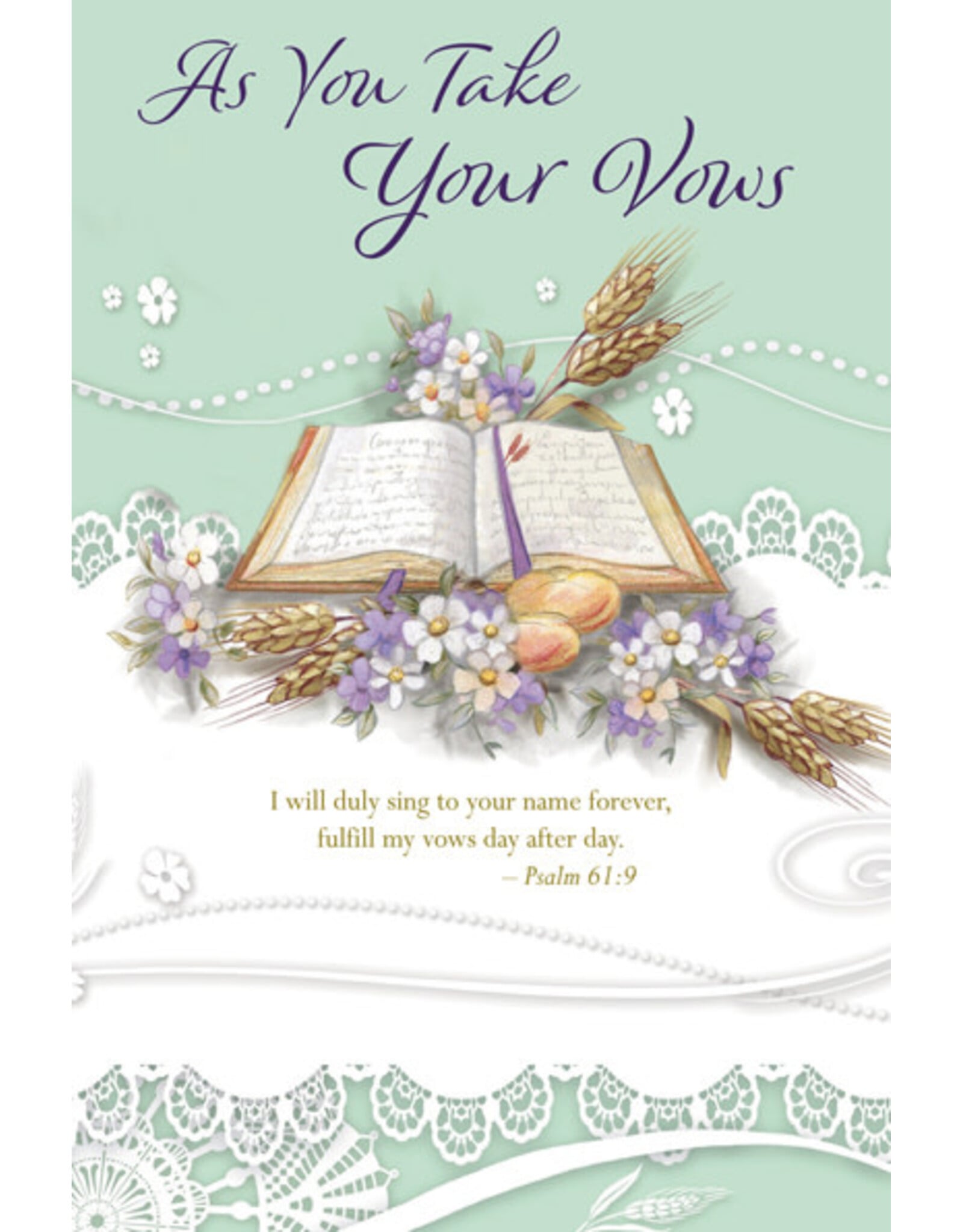Greetings of Faith Card - As You Take Your Vows
