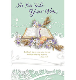 Greetings of Faith Card - As You Take Your Vows