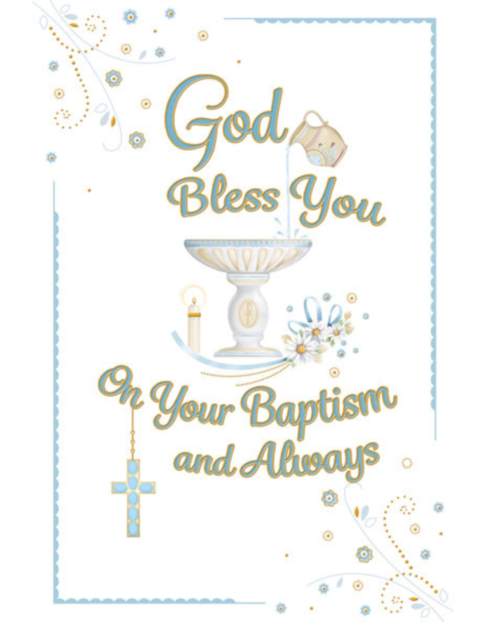 Greetings of Faith Card - Baptism (Adult/All Ages), God Bless You