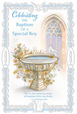 Greetings of Faith Card - Baptism, Boy (Child/Teen)