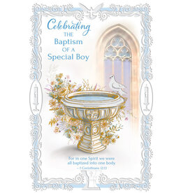 Greetings of Faith Card - Baptism, Boy (Child/Teen)