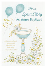 Greetings of Faith Card - Baptism, Boy (Child/Teen)