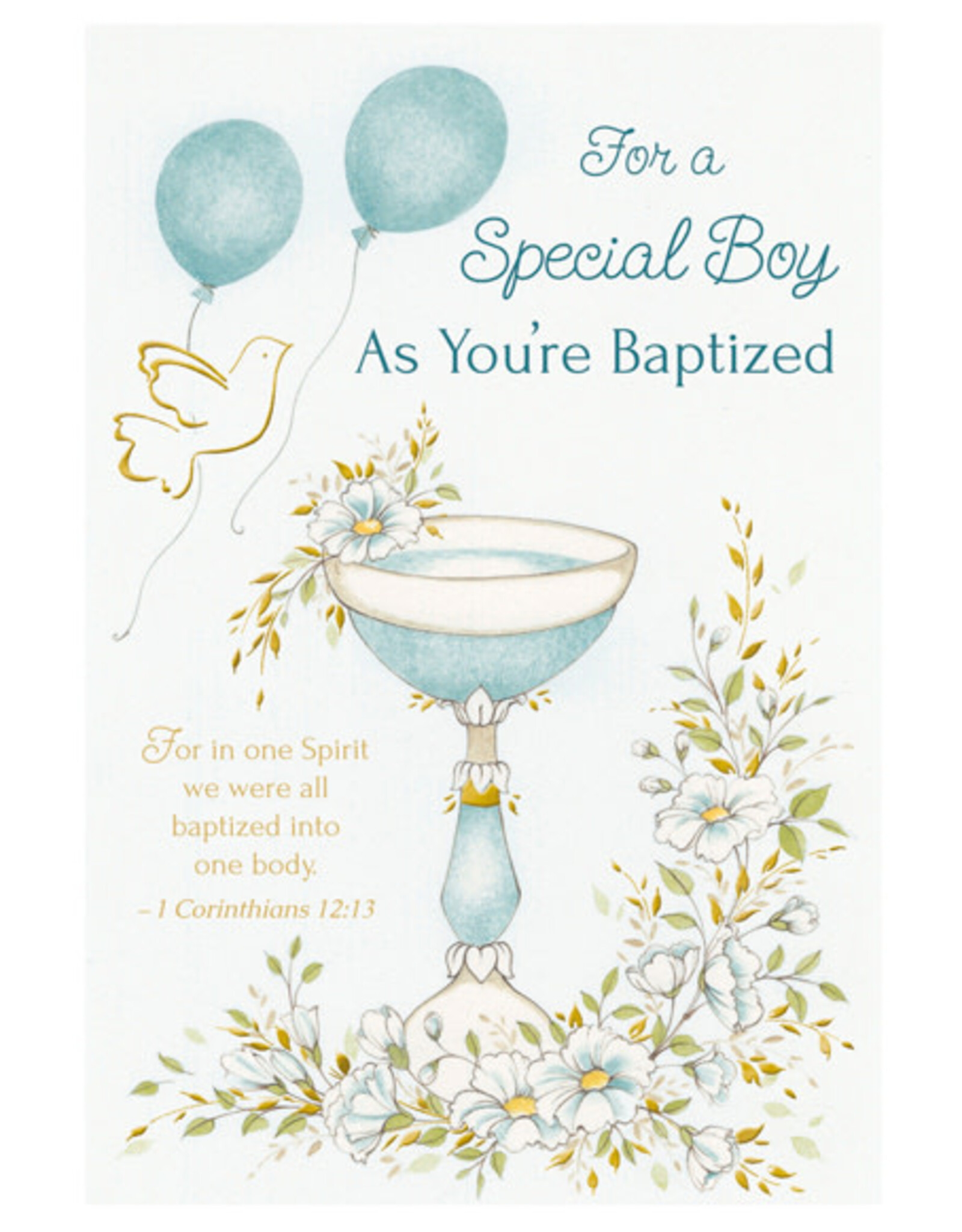 Greetings of Faith Card - Baptism, Boy (Child/Teen)
