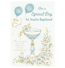 Greetings of Faith Card - Baptism, Boy (Child/Teen)