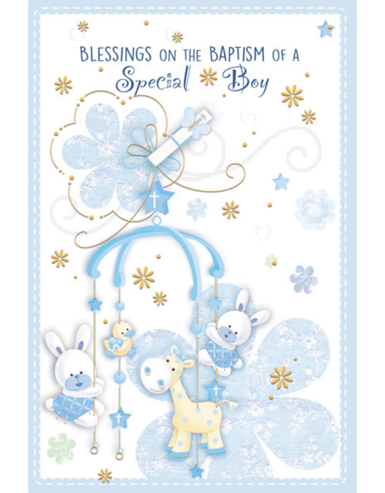 Greetings of Faith Card - Baptism, Boy