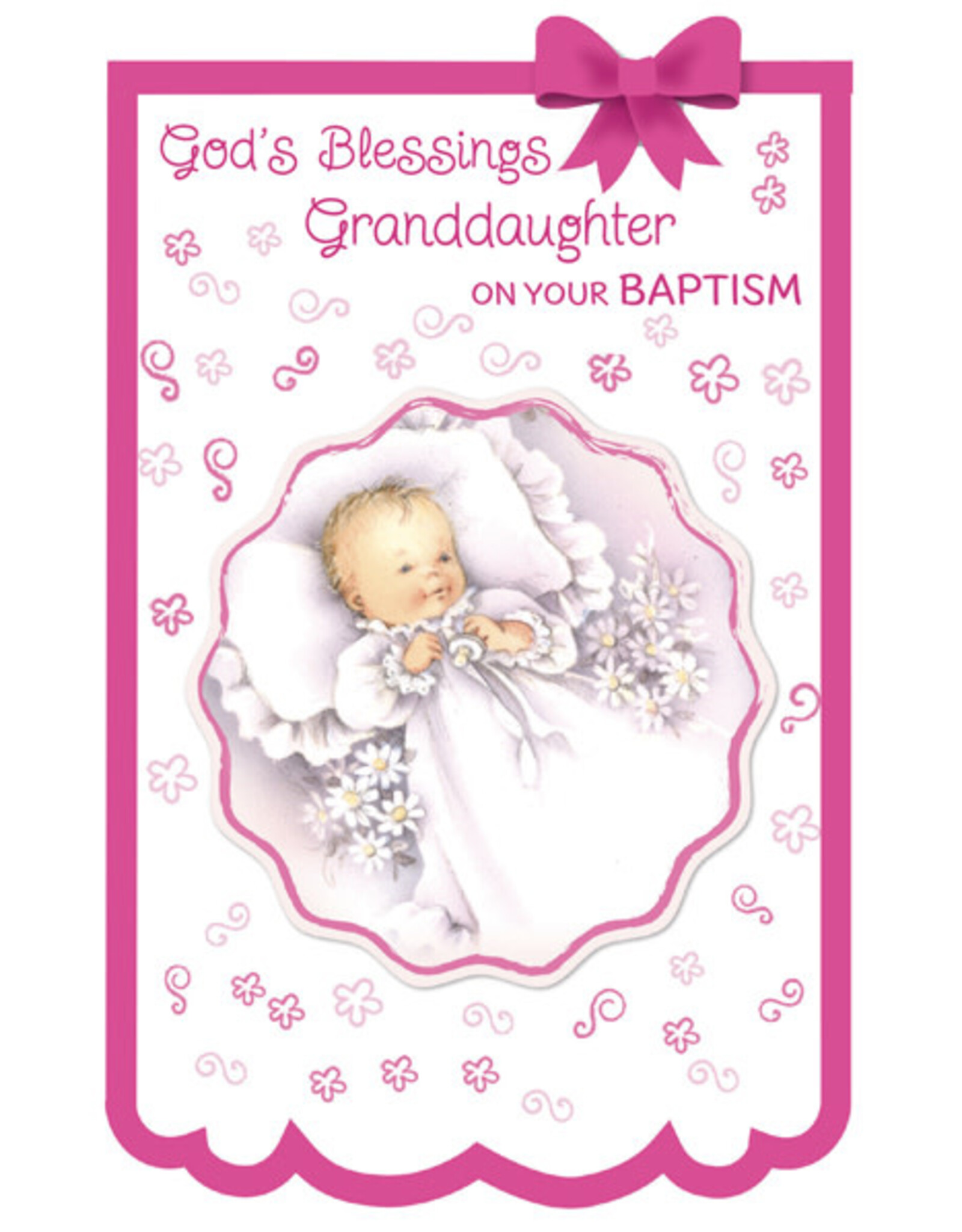 Greetings of Faith Card - Baptism, Granddaughter
