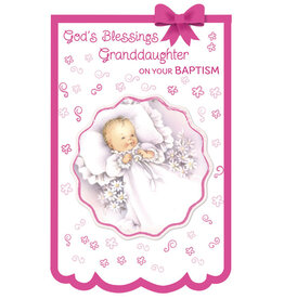 Greetings of Faith Card - Baptism, Granddaughter
