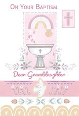 Greetings of Faith Card - Baptism, Granddaughter (Adult/All Ages)