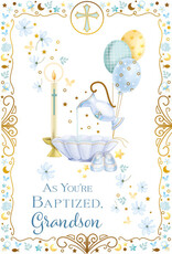 Greetings of Faith Card - Baptism, Grandson (Adult/All Ages)