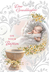 Greetings of Faith Card - Baptism, Granddaughter