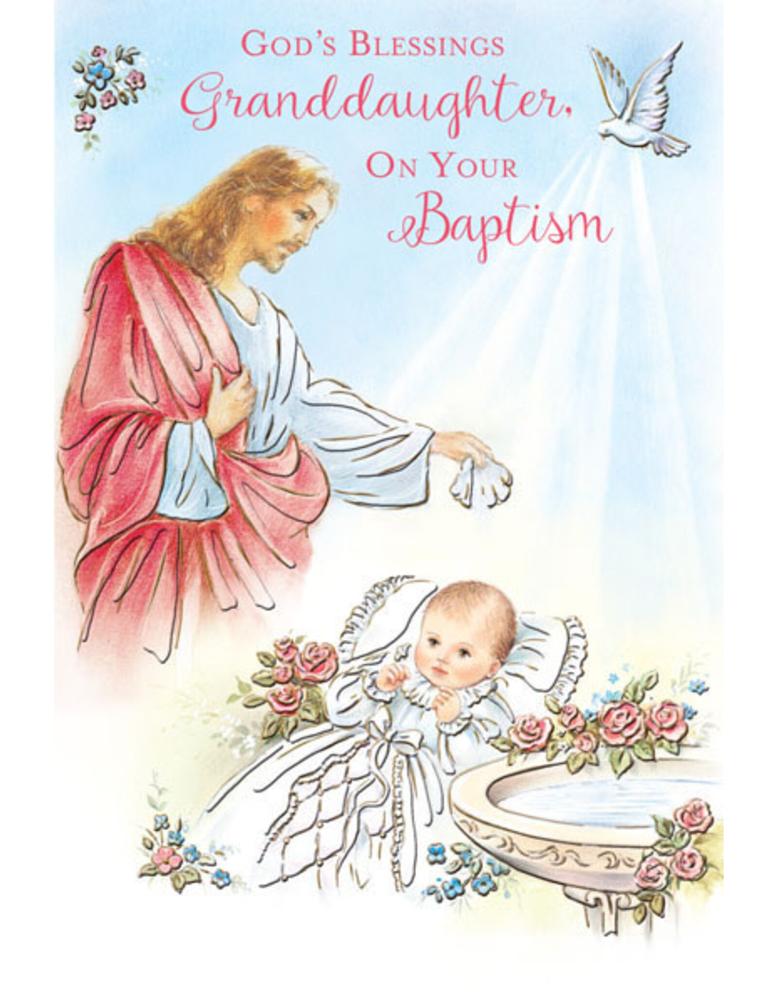 Greetings of Faith Card - Baptism, Granddaughter