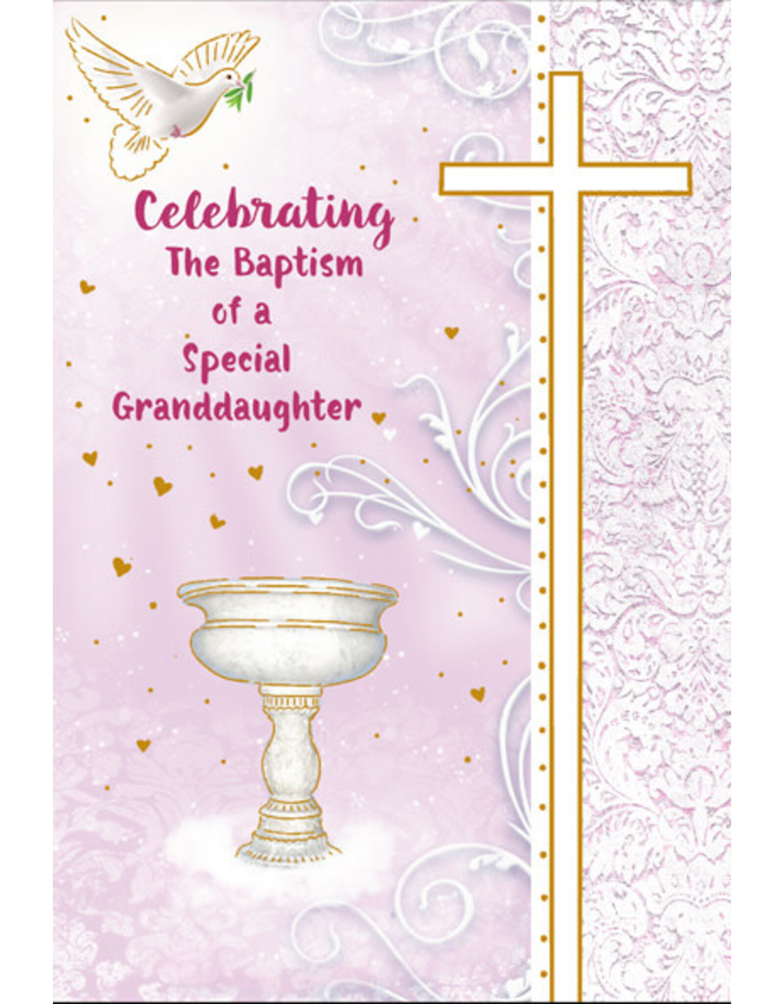 Greetings of Faith Card - Baptism, Granddaughter (Adult/All Ages)
