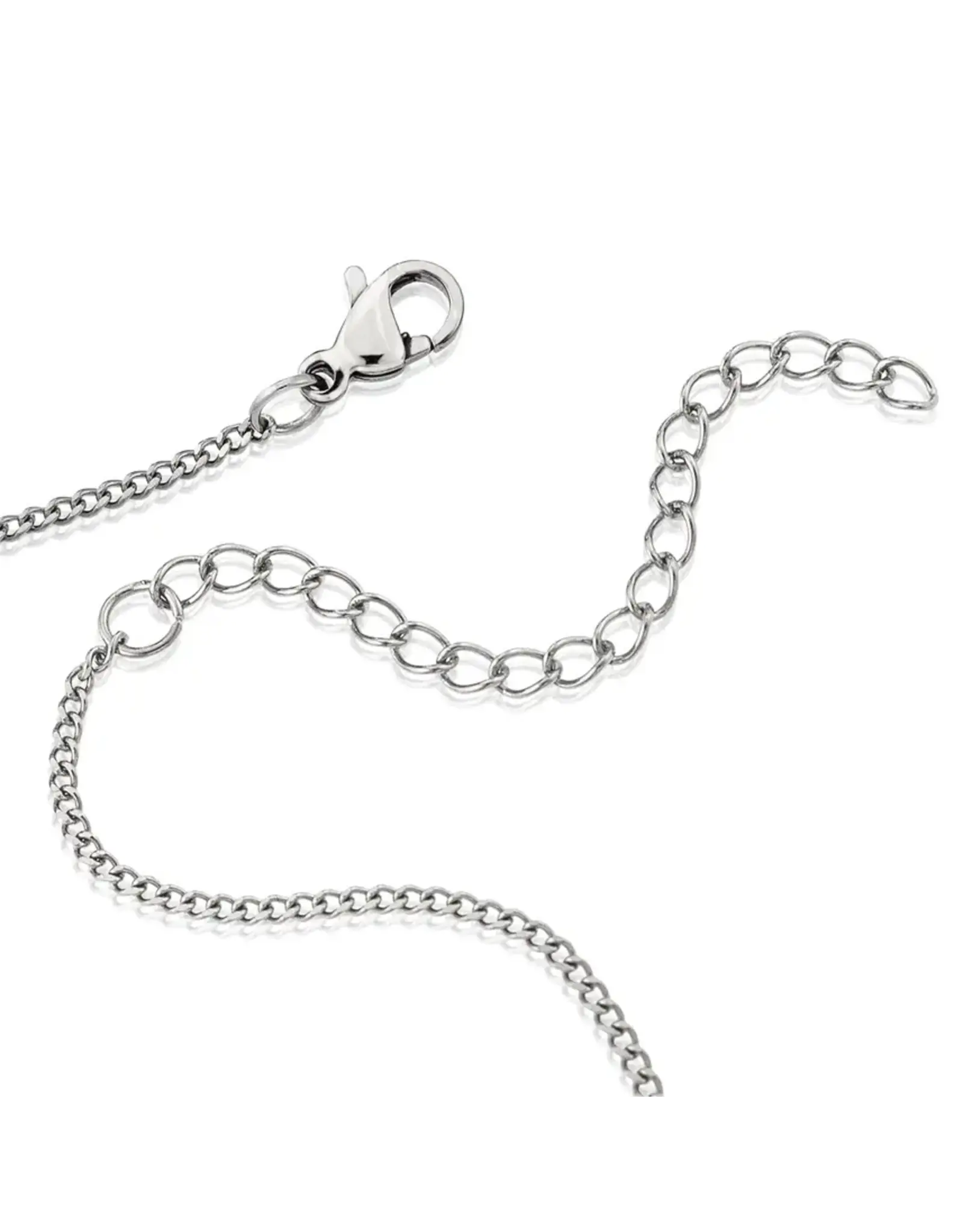 Joyful Sentiments Lord's Prayer Cross Necklace, Stainless Steel