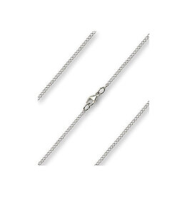Bliss Chain - Rhodium, Light Curb - 20