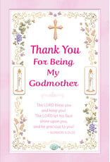 Greetings of Faith Card - Thank You Godmother (Baptism)