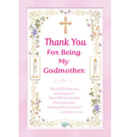 Greetings of Faith Card - Thank You Godmother (Baptism)