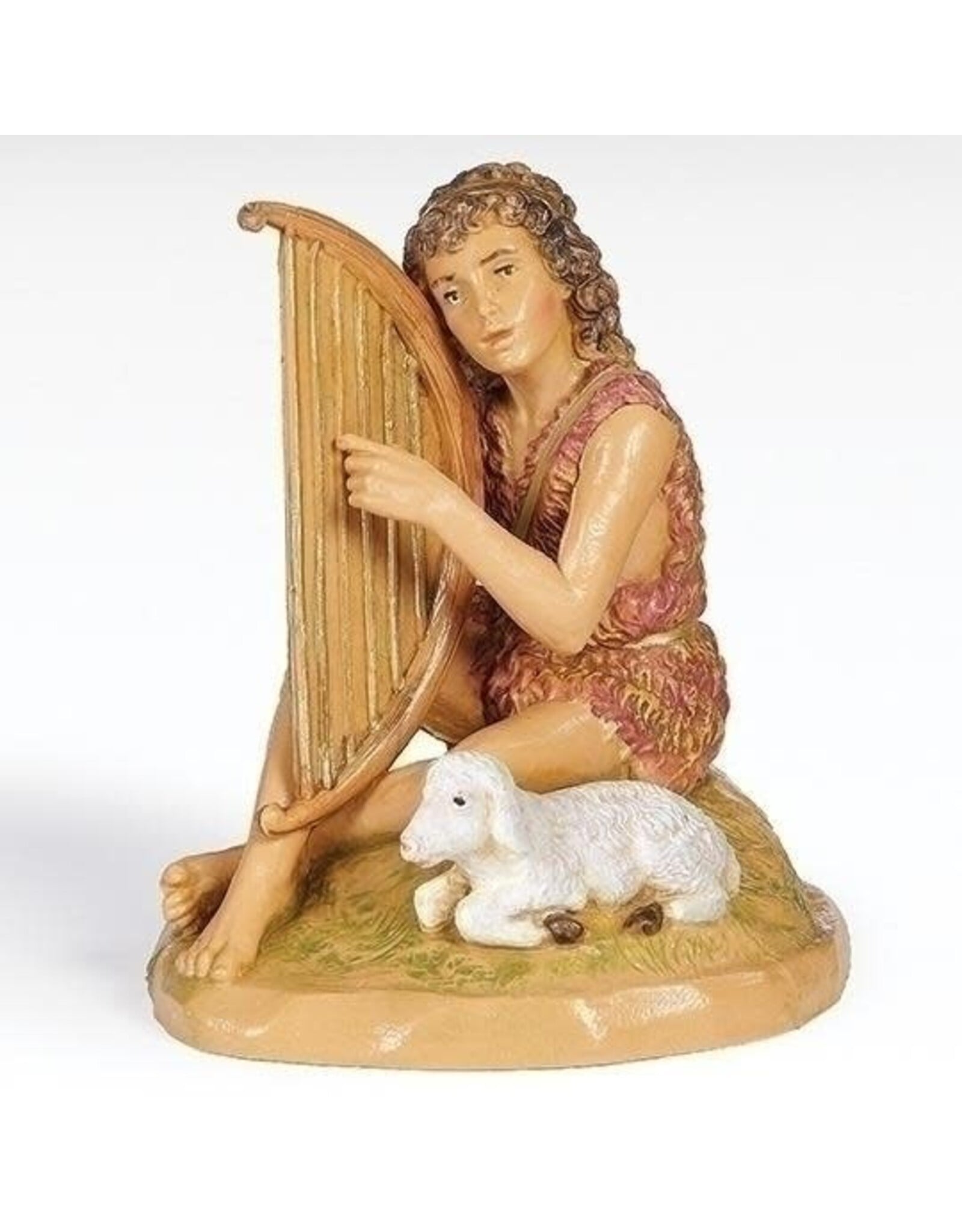 Fontanini Fontanini - Azarel, Shepherd with Harp (5" Scale)