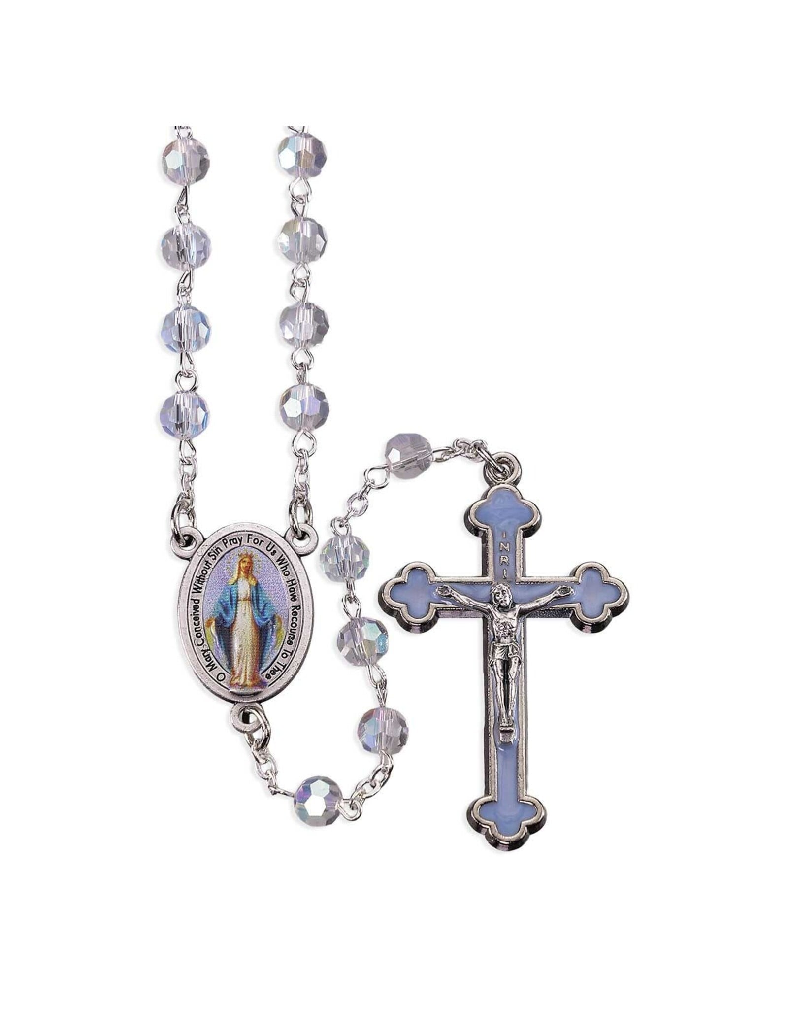 Hirten Miraculous Medal Rosary with Color Centerpiece