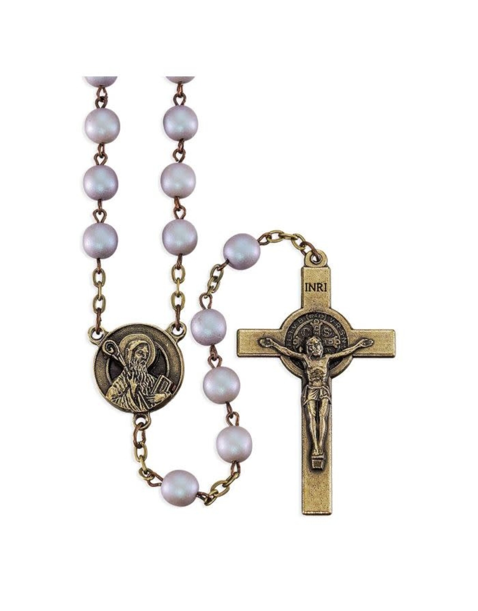 Hirten Benedict Rosary with Frosted Czech Beads