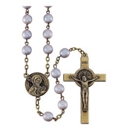 Hirten Benedict Rosary with Frosted Czech Beads