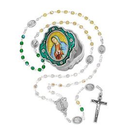 Hirten Rosary - Our Lady of Guadalupe in Color Metal Box
