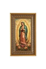 Hirten Picture - Our Lady of Guadalupe, Gold-Leaf Wood Frame with Acanthus Leaf Border (9x15)