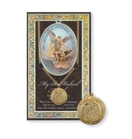 Hirten Gold Necklace with Biography Card - St. Michael