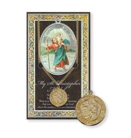 Hirten Gold Necklace with Biography Card - St. Christopher