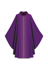 Slabbinck Chasuble, Gothic, 100% Wool, Stiff Roll Collar -