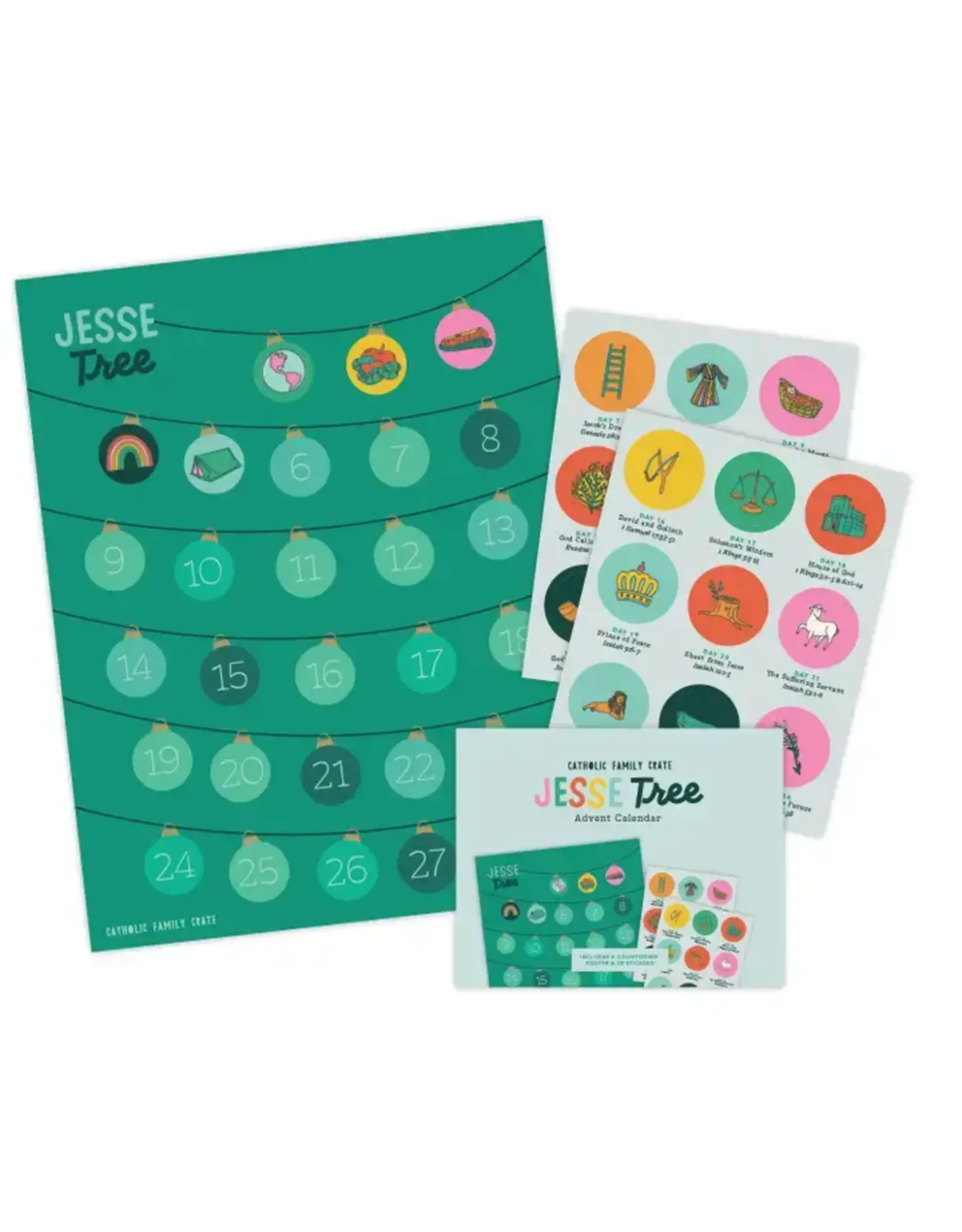 Catholic Family Crate Jesse Tree Advent Sticker Calendar