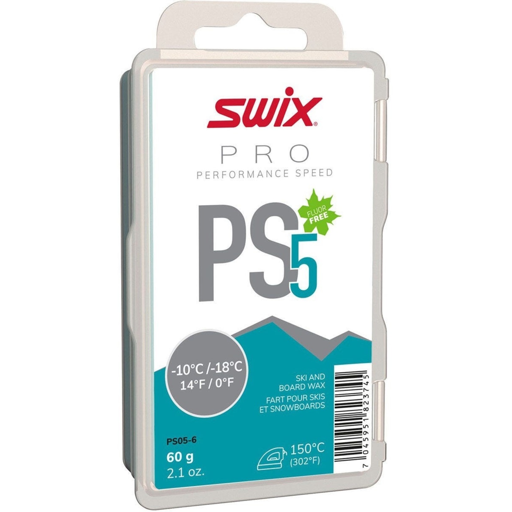 Swix "PS5 Turquoise, -10°C/-18°C, 60g"